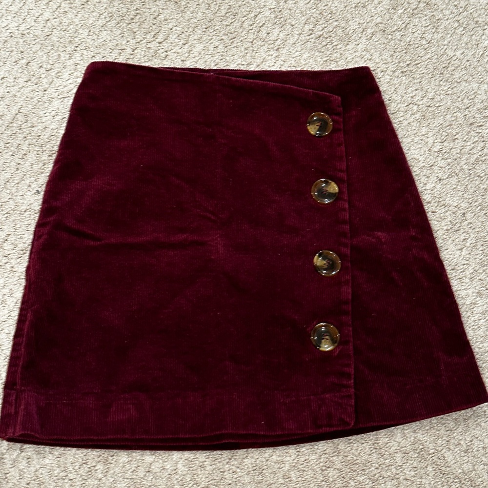Gorgeous Ruby colored corduroy skirt!